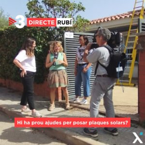 Instalación de placas solares en Els Matins de TV3